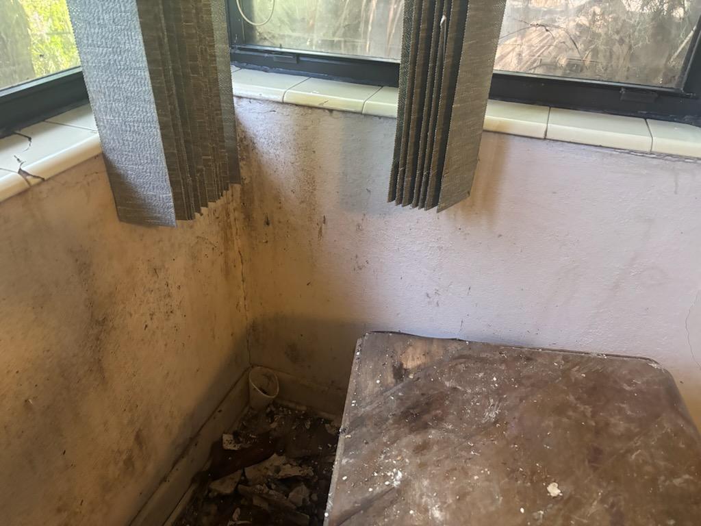 Walls before cleaning